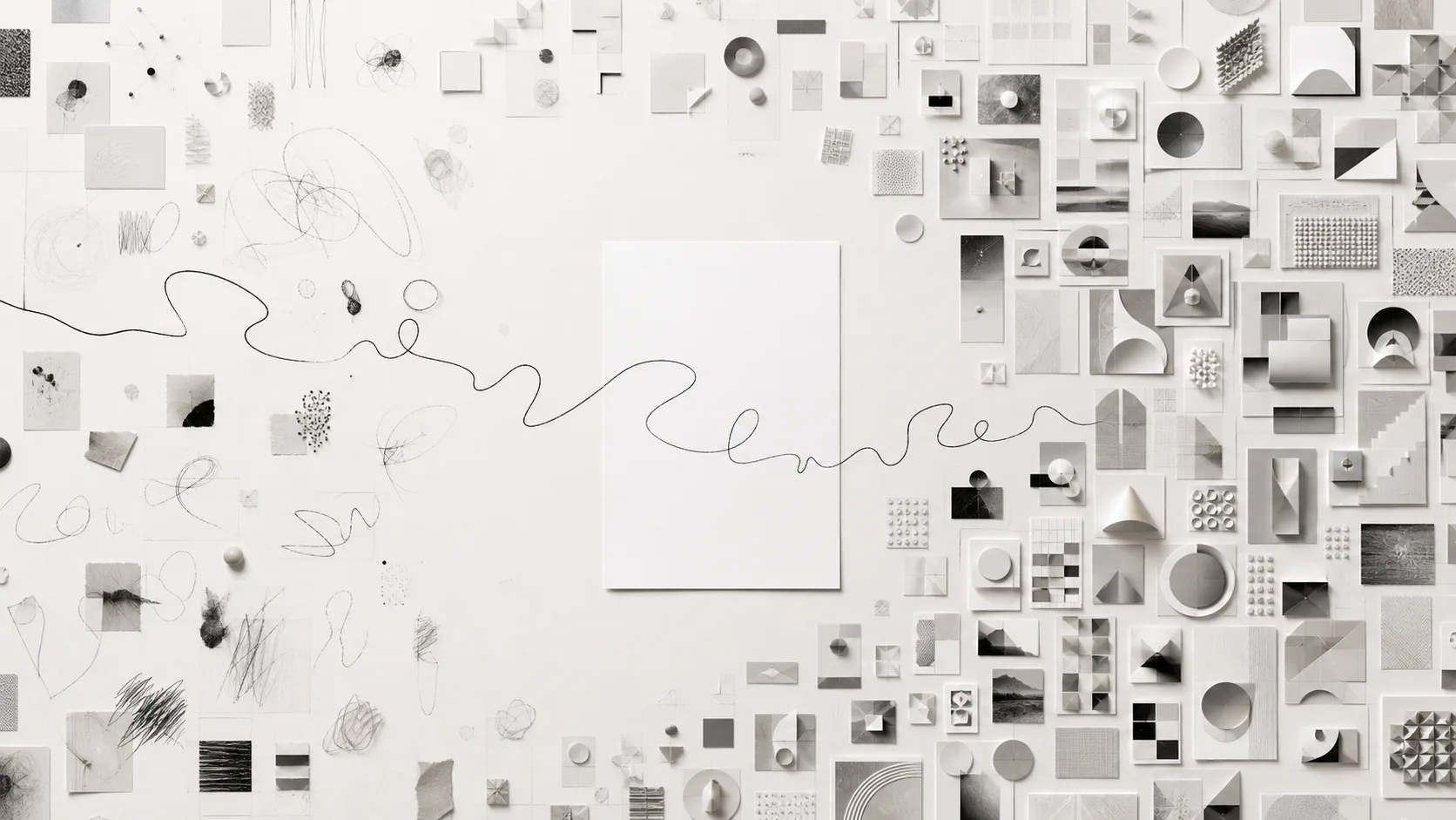 Hundreds of small, similar image fragments filling a wall.
